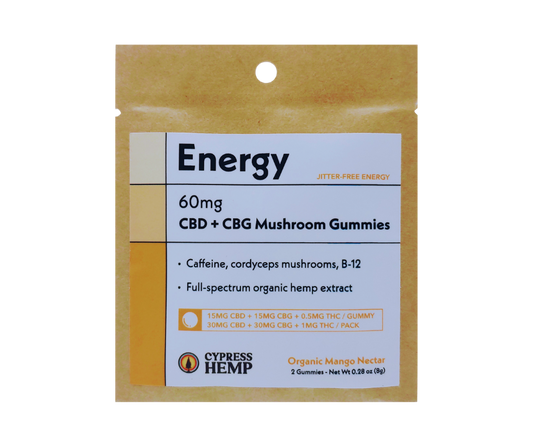Cypress Hemp CBD+CBG+Mushroom Energy Gummies