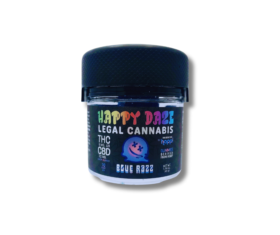 Happy Daze D9 Blue Raz Gummies