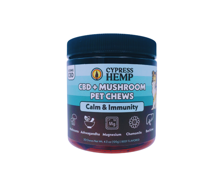 Cypress Hemp CBD+Mushroom Pet Chews - Calm & Immunity