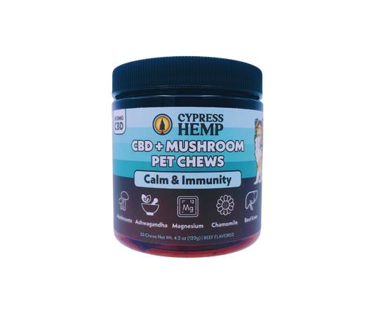 Cypress Hemp CBD+Mushroom Pet Chews - Calm & Immunity