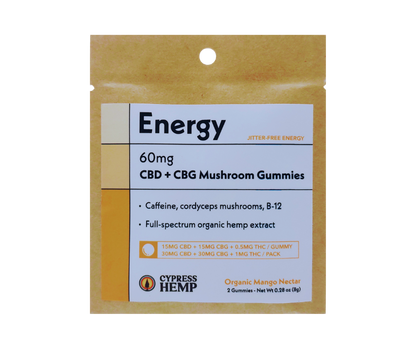 Cypress Hemp CBD+CBG+Mushroom Energy Gummies