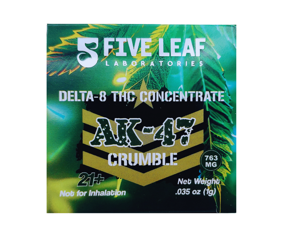 Five Leaf D8+CBD Crumble: AK-47