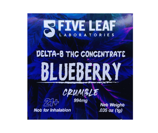 Five Leaf D8+CBD Crumble: Blueberry