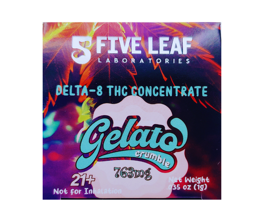 Five Leaf D8+CBD Crumble: Gelato