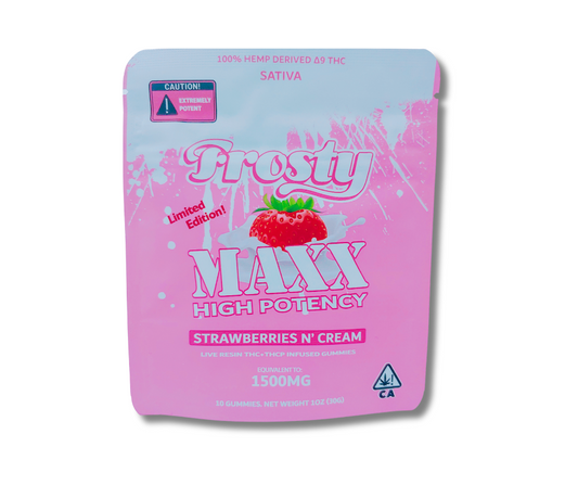 Frosty MAXX D9+THCP+CBD Strawberries N Cream Gummies
