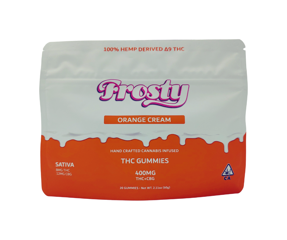 Frosty D9+CBG Orange Cream Sativa Gummies