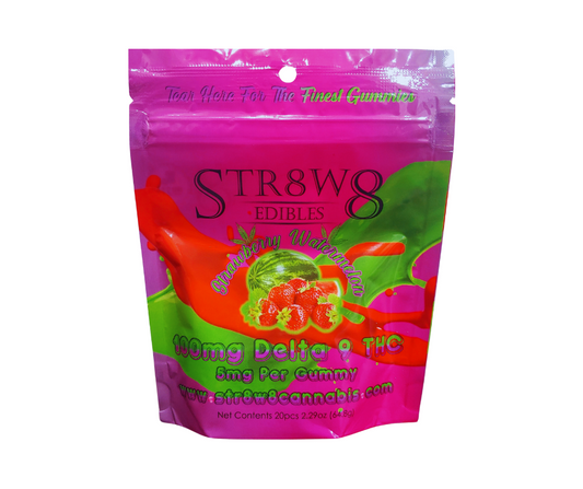Str8W8 D9 Gummies - Strawberry Watermelon