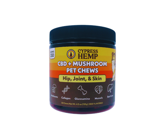 Cypress Hemp CBD+Mushroom Pet Chews - Hip, Joint & Skin