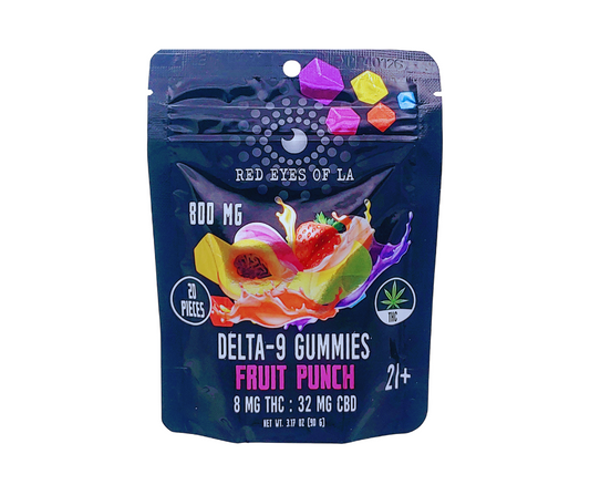 Red Eye D9+CBD Fruit Punch Gummies