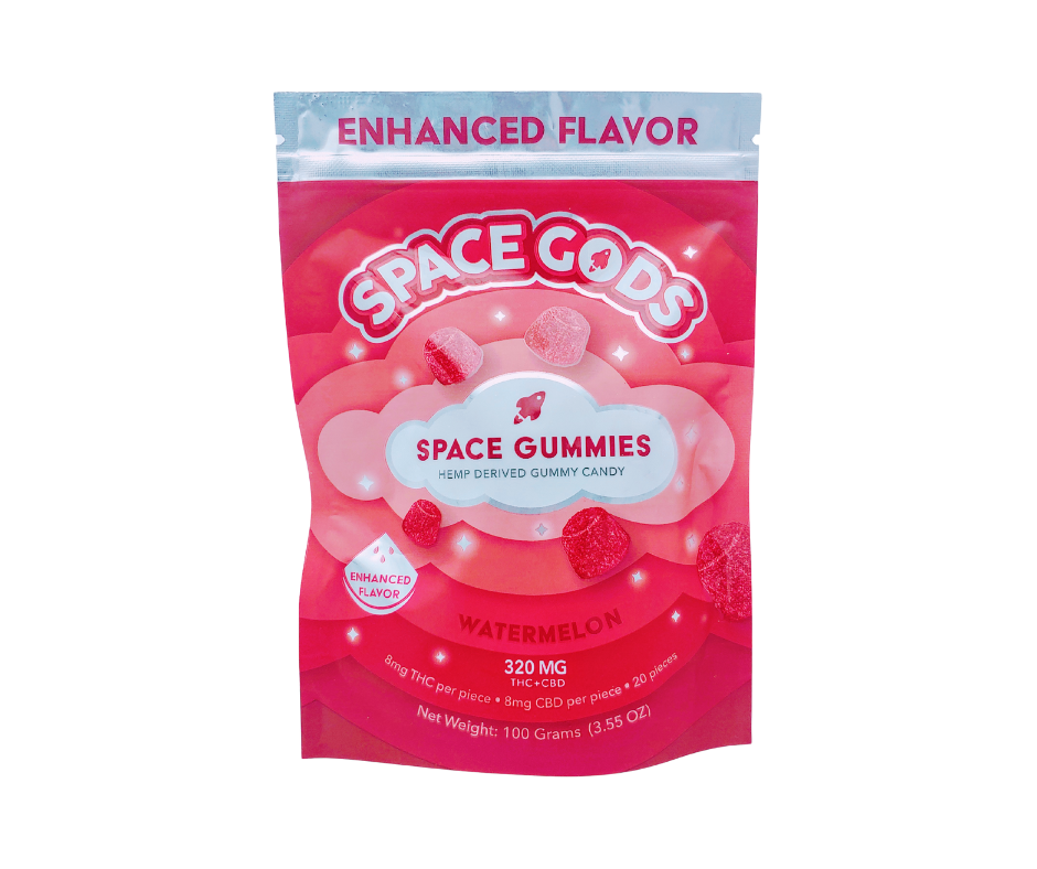 Space Gods D9+CBD Watermelon Gummies