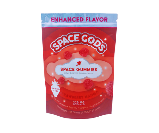 Space Gods D9+THCP Strawberry Mango Gummies